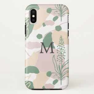 Geometrische abstrakte Pastell-Botanicals-Monogram Case-Mate iPhone Hülle