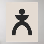 Geometrische Abstrakte Person Moderne Minimalistis Poster (Vorne)