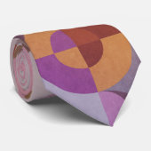 Geometrische abstrakte Retro-Kreise Elegant farben Krawatte (Gerollt)
