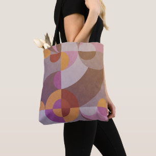 Geometrische abstrakte Retro-Kreise Elegant farben Tasche