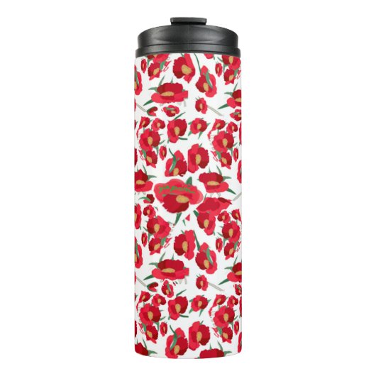 Geometrische Abstrakte Sternexplosion floral inspi Thermosbecher (Vorderseite)
