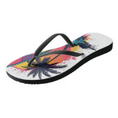 Geometrische abstrakte Surf-Kunst Flip Flops - Bun Badesandalen (Schrägansicht)