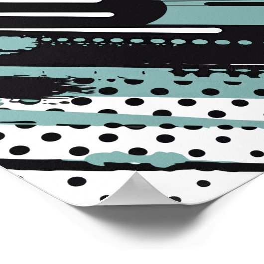 Geometrische Abstrakte Waves Poster (Ecke)