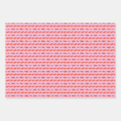 Geometrische Abstrakte Weihnachten in Rot und Rosa Geschenkpapier Set (Vorderseite 3)