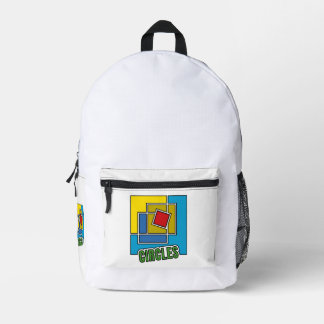 Geometrische Abstraktion aus farbenfrohen Quadrate Bedruckter Rucksack