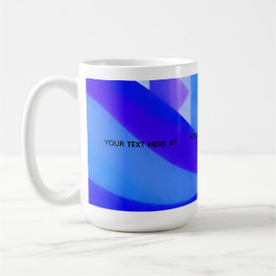 Geometrische Abstraktion der Blauen Welle Kaffeetasse