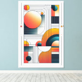 Geometrische Abstraktion in fetten Farben Leinwanddruck (Insitu (Holzboden))