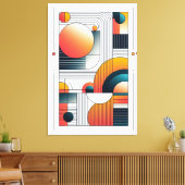 Geometrische Abstraktion in fetten Farben Leinwanddruck (Insitu (Wohnzimmer))