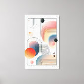 Geometrische Abstraktion in Pastelltönen Leinwanddruck (Vorderseite)