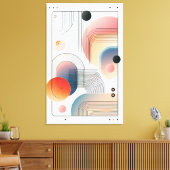 Geometrische Abstraktion in Pastelltönen Leinwanddruck (Insitu (Wohnzimmer))