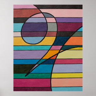 Geometrische Abstraktion mit kräftigen Streifen un Poster