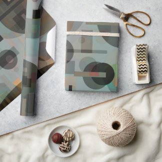 geometrische Abstraktion, modernistisch Geschenkpapier