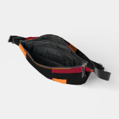 Geometrische Abstraktion Rotes Orangenbraun Schwar Bauchtasche (Offen)