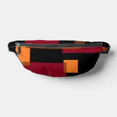 Geometrische Abstraktion Rotes Orangenbraun Schwar Bauchtasche (Ablage )