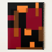 Geometrische Abstraktion Rotes Orangenbraun Schwar Planer (Rückseite)