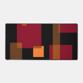 Geometrische Abstraktion Rotes Orangenbraun Schwar Schreibtischunterlage (Vorderseite)
