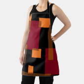 Geometrische Abstraktion Rotes Orangenbraun Schwar Schürze (InSitu)