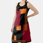 Geometrische Abstraktion Rotes Orangenbraun Schwar Schürze (InSitu)