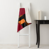 Geometrische Abstraktion Rotes Orangenbraun Schwar Sherpadecke (Beispiel)