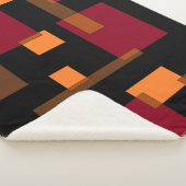 Geometrische Abstraktion Rotes Orangenbraun Schwar Sherpadecke (3/4)