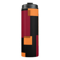 Geometrische Abstraktion Rotes Orangenbraun Schwar
