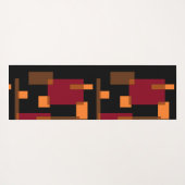 Geometrische Abstraktion Rotes Orangenbraun Schwar Yogamatte (Rückseite (Horizontal))