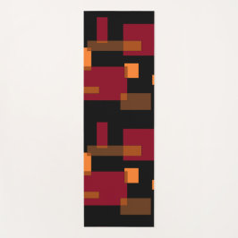 Geometrische Abstraktion Rotes Orangenbraun Schwar Yogamatte