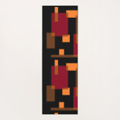 Geometrische Abstraktion Rotes Orangenbraun Schwar Yogamatte (Rückseite)