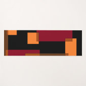 Geometrische Abstraktion Rotes Orangenbraun Schwar Yogamatte (Vorderseite (Horizontal))