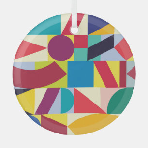 Geometrische Abstraktion: Vintage-Nahtloses Muster Ornament Aus Glas