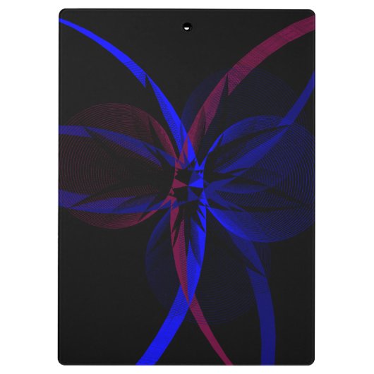 Geometrische Abstraktionsklammer Klemmbrett (Rückseite)