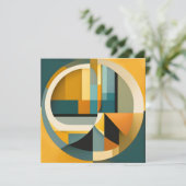 Geometrische Abstraktionskreise und Rechtecke Feiertagskarte (Stehend Vorderseite)