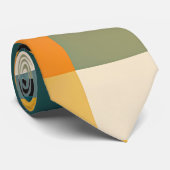 Geometrische Abstraktionskreise und Rechtecke Krawatte (Gerollt)