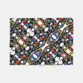 Geometrische Abstraktkunst-Decke Fleecedecke (Vorderseite (Horizontal))