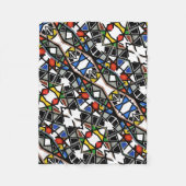 Geometrische Abstraktkunst-Decke Fleecedecke (Vorderseite)