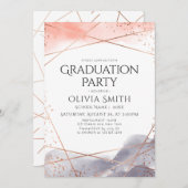 Geometrische Abstufungspartei für Dämmerwasserfarb Einladung (Vorne/Hinten)