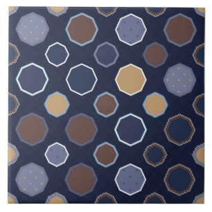 Geometrische, achteckige, diagonale Linien, Polka- Fliese