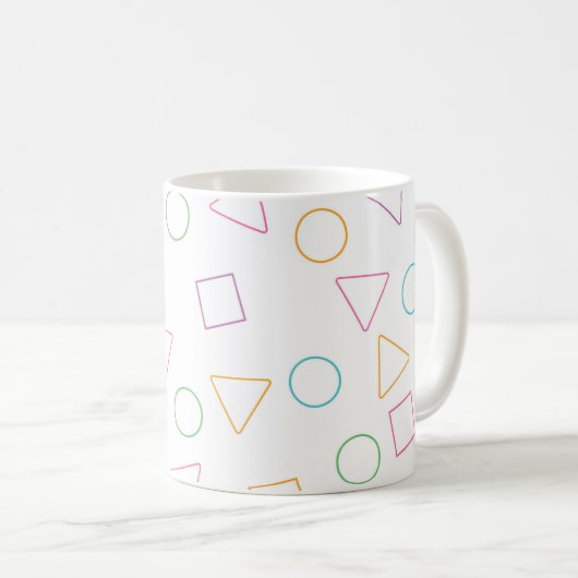 Geometrische Adventure-Kaffee-Tasse Kaffeetasse (VorderseiteRechts)