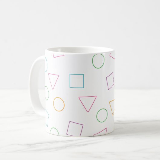 Geometrische Adventure-Kaffee-Tasse Kaffeetasse (Vorderseite Links)