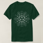 Geometrische Alchemy Symbole Polyhedral D20 Dice T T-Shirt (Design vorne)