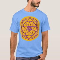 Geometrische Alchimie-Symbole Lila und gelb