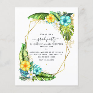 Geometrische Aloha-Tropen-Sommer-Strand-Abschlussf Flyer