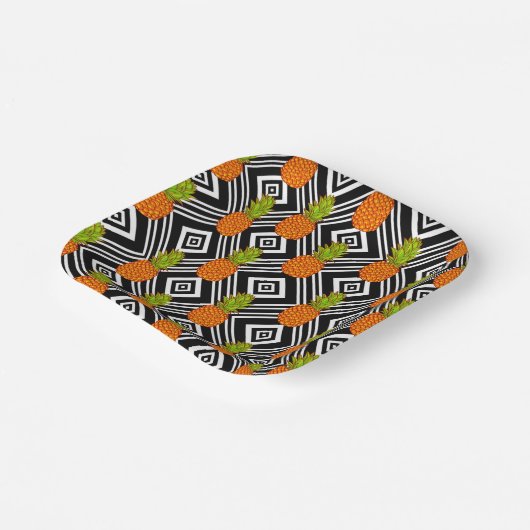 Geometrische Ananas Pappteller (Gewinkelt)