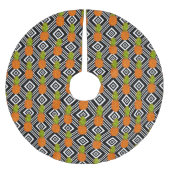 Geometrische Ananas Polyester Weihnachtsbaumdecke (Vorderseite)