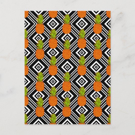 Geometrische Ananas Postkarte (Vorderseite)