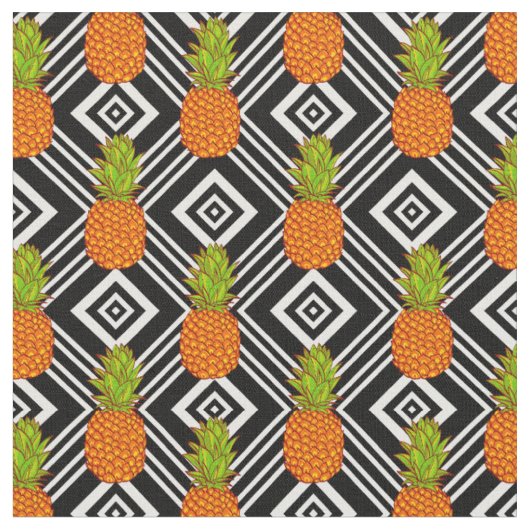 Geometrische Ananas Stoff (Nahaufnahme)