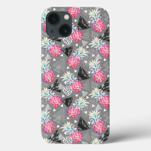 Geometrische Ananas-strukturiertes Muster iPhone 13 Hülle
