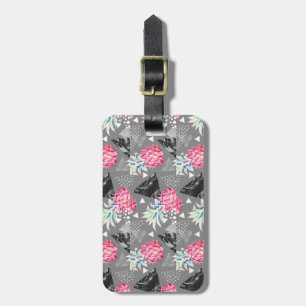 Geometrische Ananas-strukturiertes Muster Gepäckanhänger