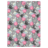 Geometrische Ananas-strukturiertes Muster Klemmbrett (Rückseite)