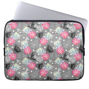 Geometrische Ananas-strukturiertes Muster Laptopschutzhülle